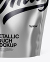 Metallic Stand Up Pouch Mockup - Front View