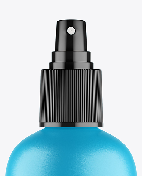 Matte Cosmetic Bottle w/ Transparent Cap Mockup