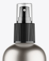 Metallic Cosmetic Bottle w/ Transparent Cap Mockup