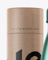 500ml Stainless Steel Bottle with Kraft Tube Mockup