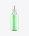 Clear Plastic Cosmetic Bottle w/ Transparent Cap Mockup Clear Plastic Cosmetic Bottle w/ Transparent Cap Mockup