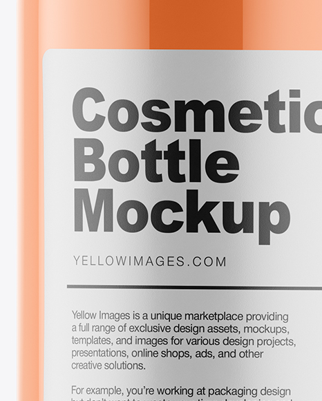 Clear Plastic Cosmetic Bottle w/ Transparent Cap Mockup Clear Plastic Cosmetic Bottle w/ Transparent Cap Mockup