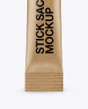 Kraft Stick Sachet Mockup - Front View