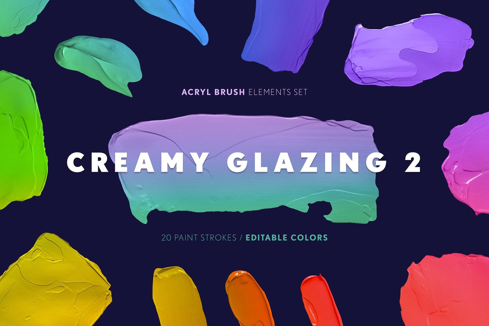 Creamy Glazing 2 - Paint Strokes Creamy Glazing 2 - Paint Strokes