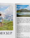 Opened Magazine Mockup - Top View