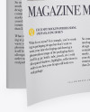 Opened Textured Magazine Mockup - Top View