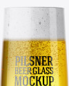 Embassy Glass with Pilsner Beer Mockup