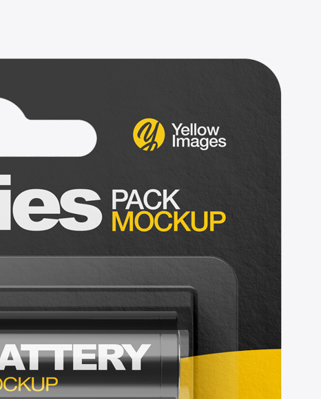 4 Pack Battery AA Mockup