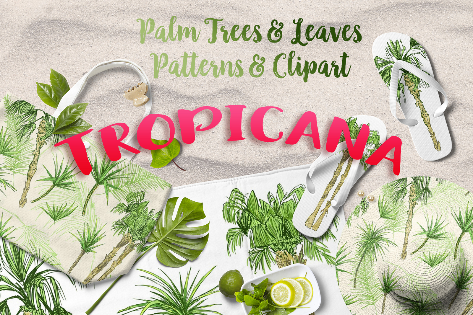 Tropicana - Palm Trees & Leaves Set Tropicana - Palm Trees & Leaves Set