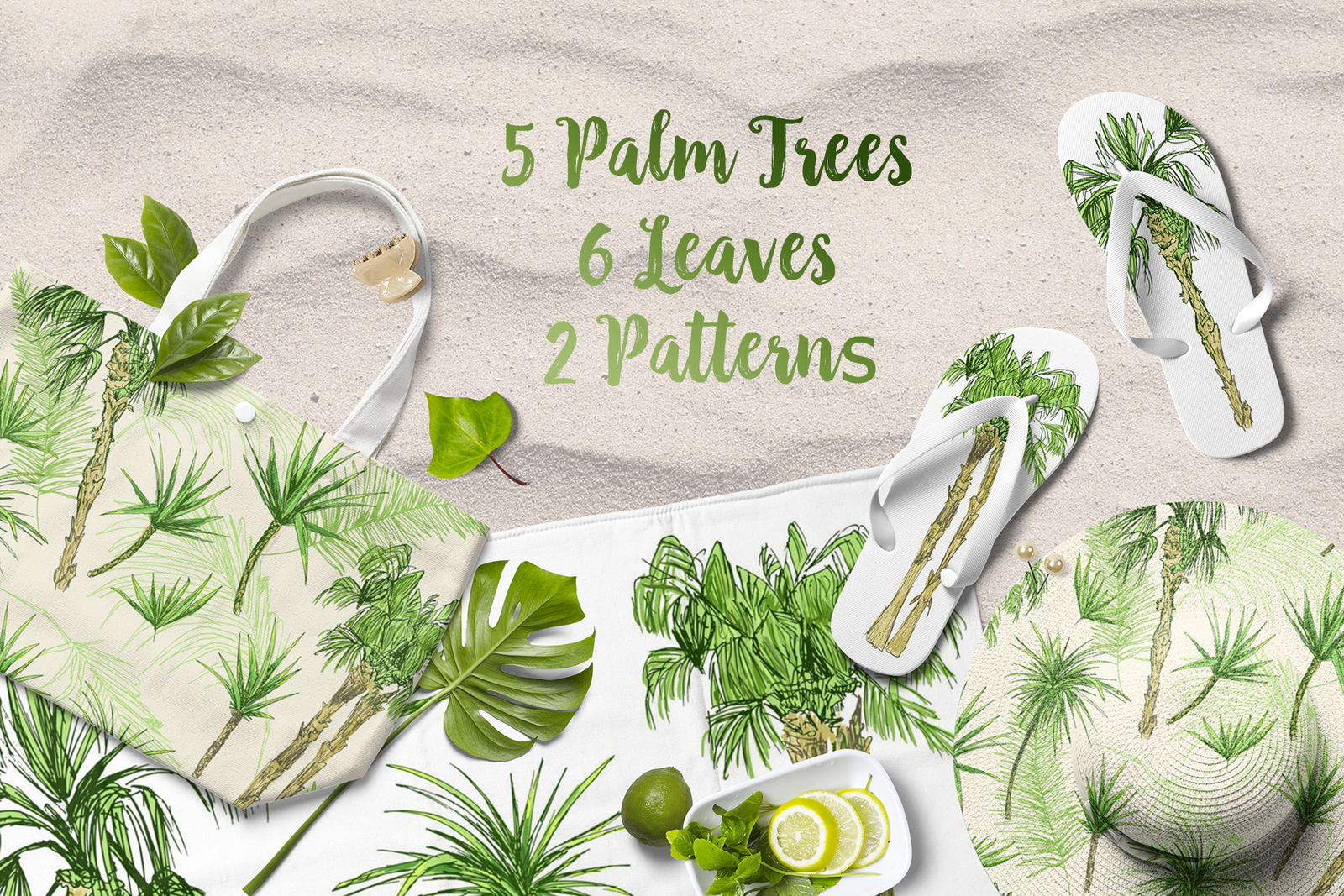 Tropicana - Palm Trees & Leaves Set Tropicana - Palm Trees & Leaves Set