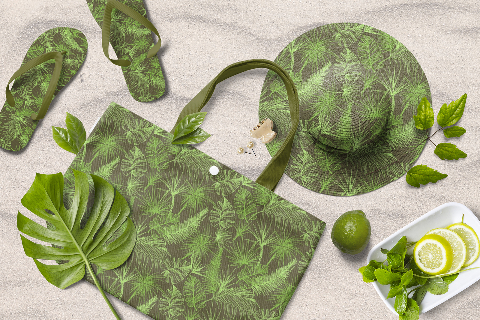 Tropicana - Palm Trees & Leaves Set Tropicana - Palm Trees & Leaves Set