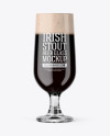 Embassy Glass with Irish Stout Beer Mockup