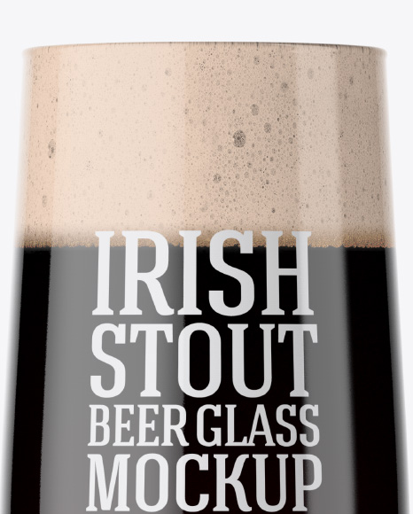 Embassy Glass with Irish Stout Beer Mockup