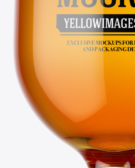 Embassy Glass with Hazel Orange Beer Mockup - Free Download Images High