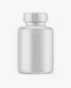 Matte Pills Bottle With Shrink Sleeve Mockup