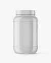 Glossy Protein Jar Mockup