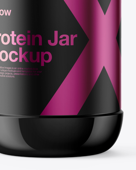 Glossy Protein Jar Mockup