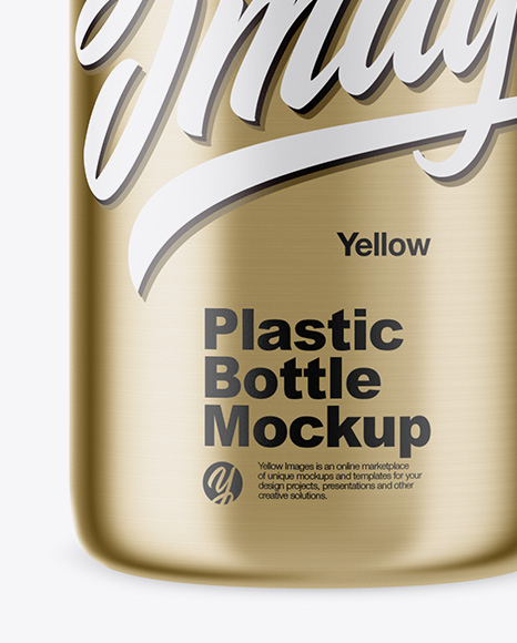 Metallic Plastic Bottle Mockup Metallic Plastic Bottle Mockup