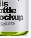 Metallic Pills Bottle With Shrink Sleeve Mockup