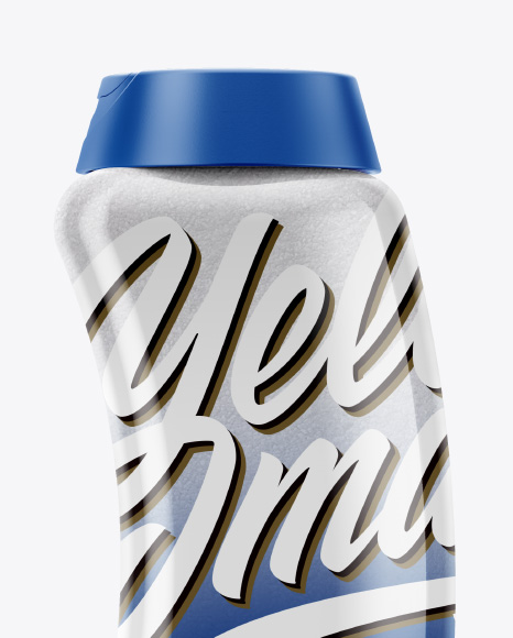 Plastic Bottle with Salt Mockup