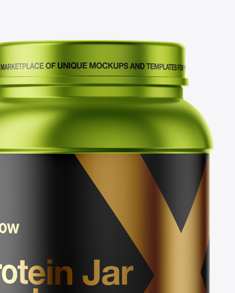 Metallic Protein Jar Mockup