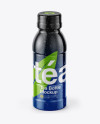 10oz Tea Bottle in Shrink Sleeve with Condensation Mockup - Front View (High-Angle Shot)