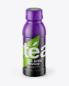 10oz Tea Bottle in Shrink Sleeve with Condensation Mockup - Front View (High-Angle Shot)