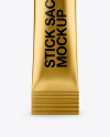 Metallic Stick Sachet Mockup - Front View