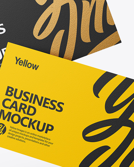 Two Textured Business Cards Mockup