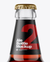 Clear Glass Bottle With Red Ale Mockup