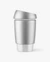 Glossy Cup with Metallized Holder Mockup