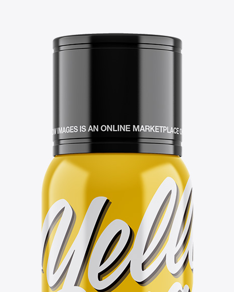 Glossy Plastic Bottle Mockup - Front View