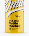 Glossy Plastic Bottle Mockup - Front View