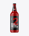 Glossy Ceramic Beer Bottle Mockup