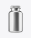 Metallized Plastic Pills Bottle Mockup