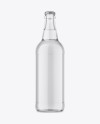 Clear Glass Bottle With Water Mockup