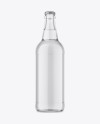 Clear Glass Bottle With Water Mockup