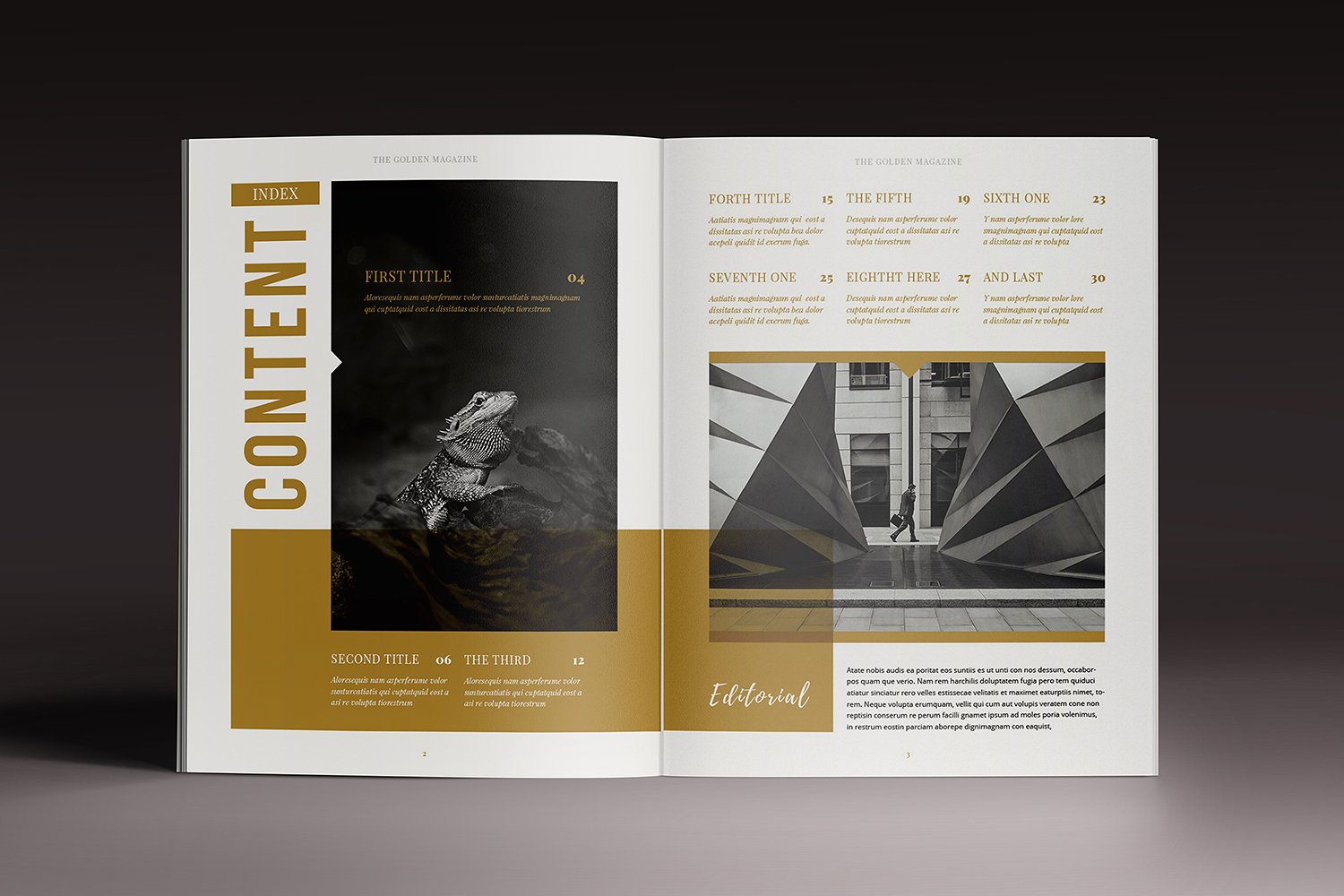 The Golden Magazine Template