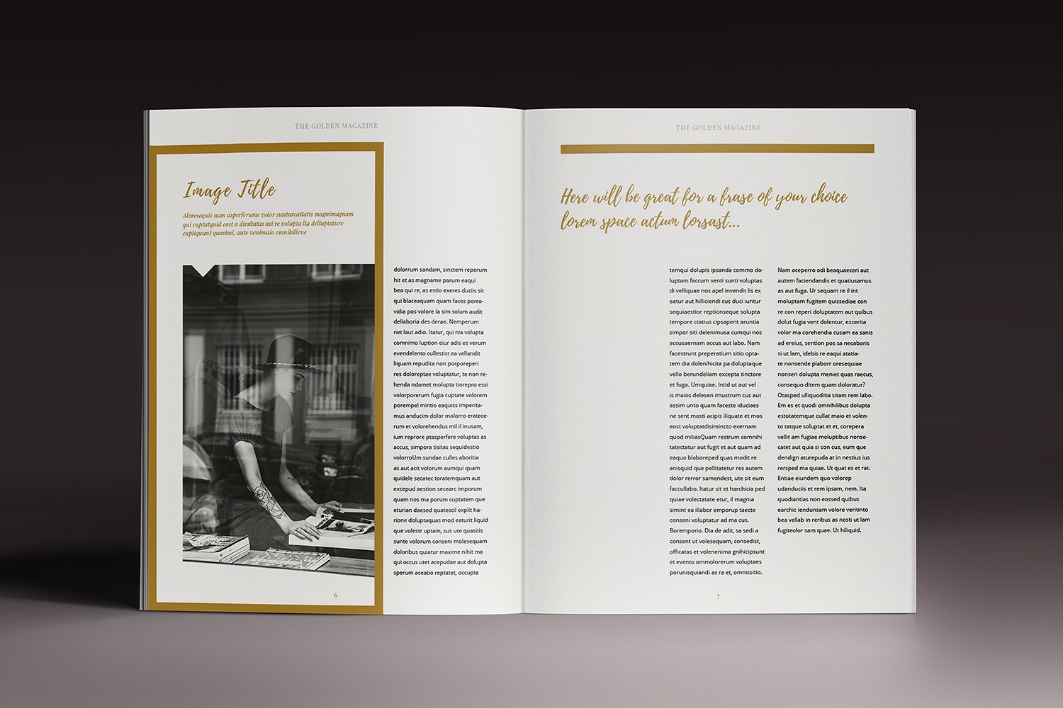 The Golden Magazine Template The Golden Magazine Template