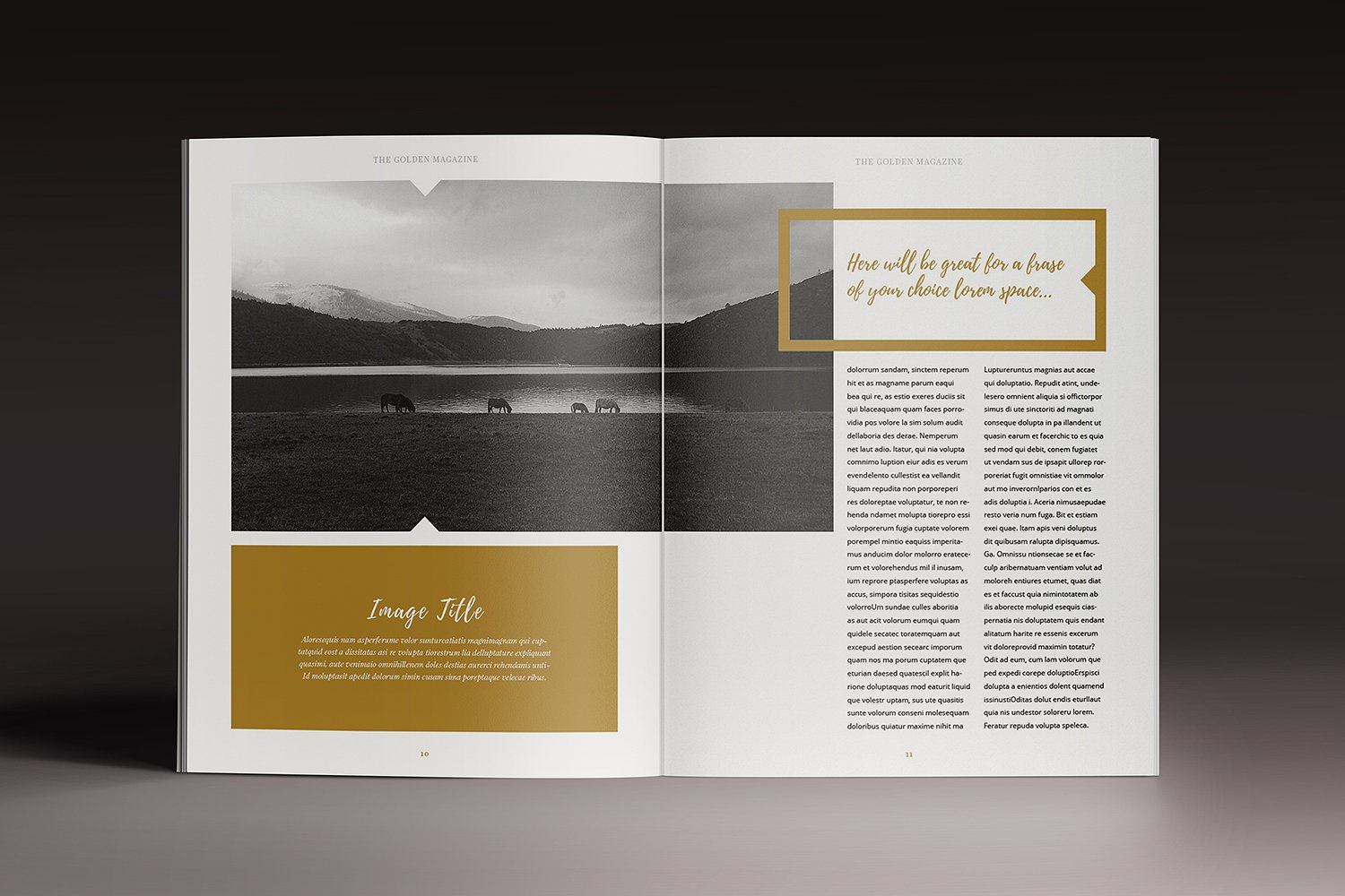 The Golden Magazine Template The Golden Magazine Template