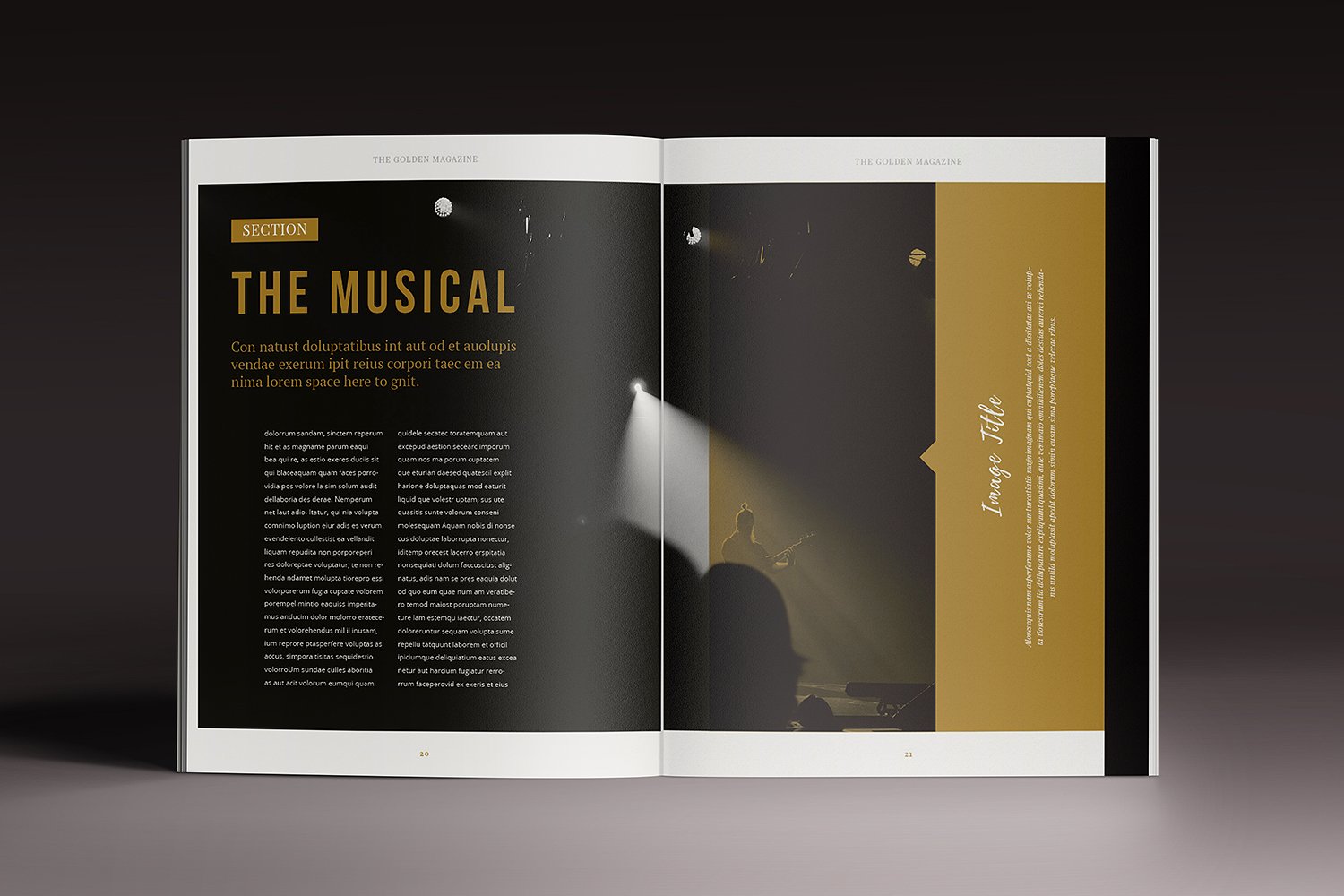 The Golden Magazine Template The Golden Magazine Template