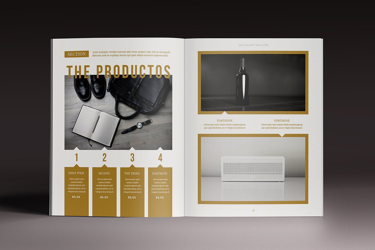 The Golden Magazine Template The Golden Magazine Template