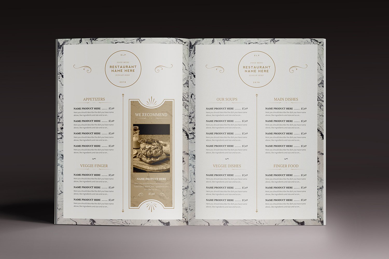 Classy Food Menu 7 Template