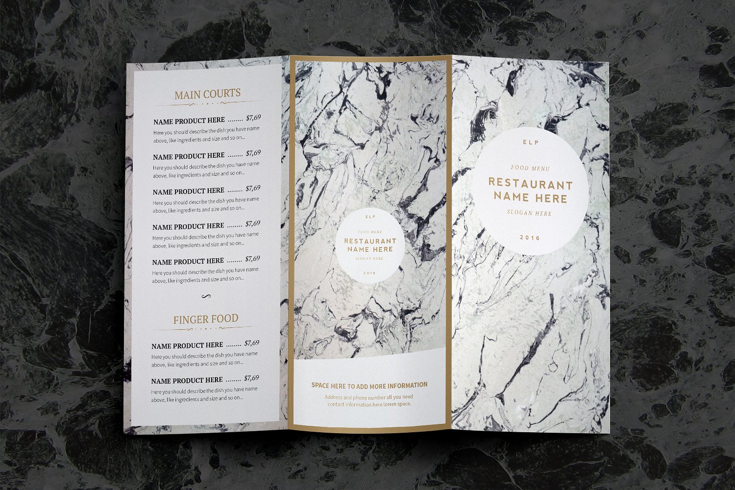 Classy Food Menu 7 Template