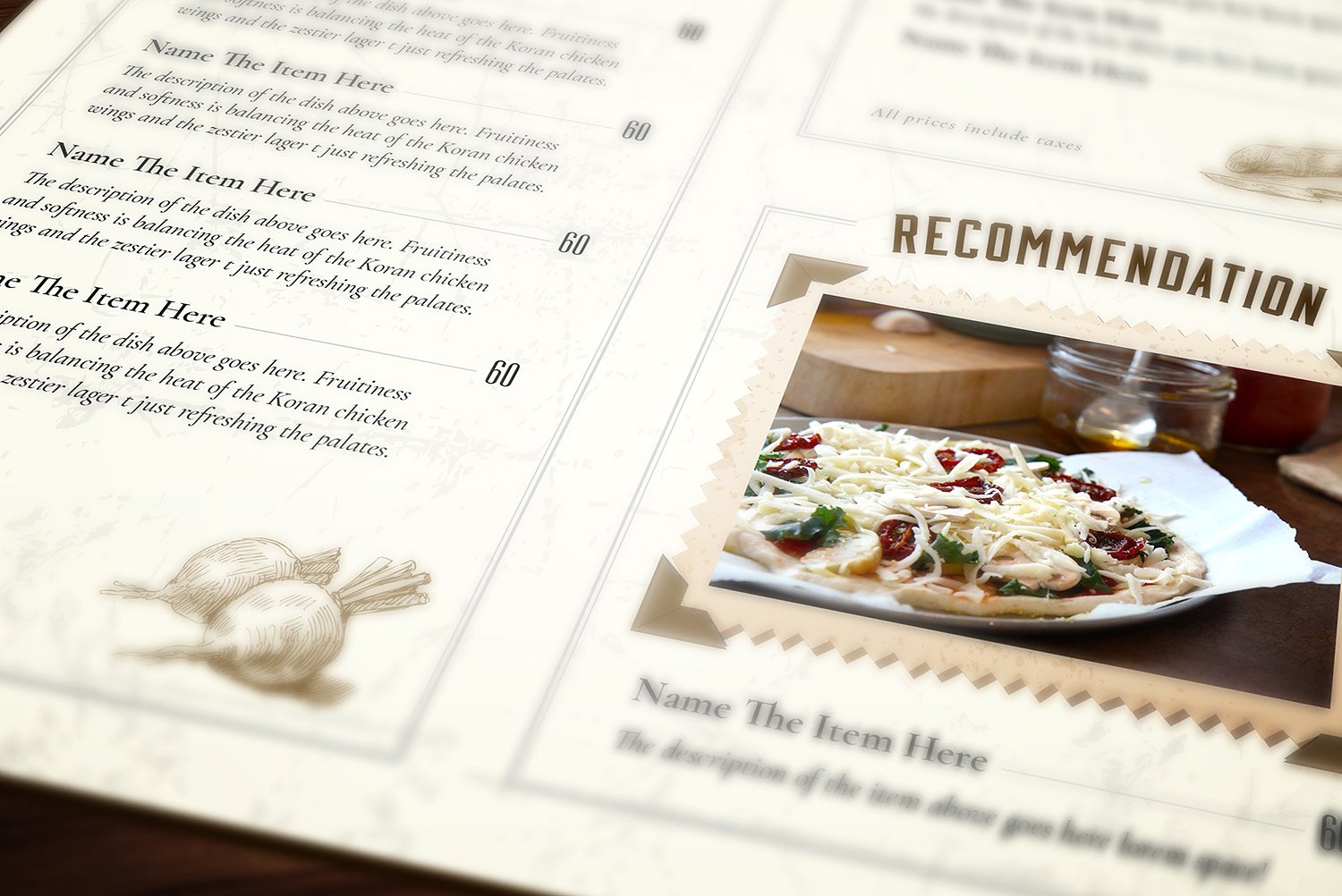 Classy Food Menu 6 Template Classy Food Menu 6 Template