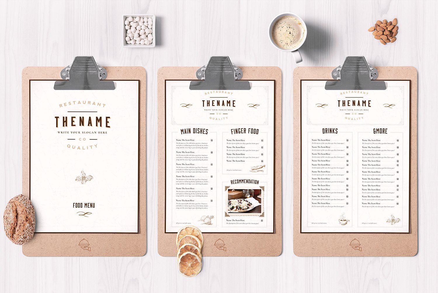 Classy Food Menu 6 Template Classy Food Menu 6 Template