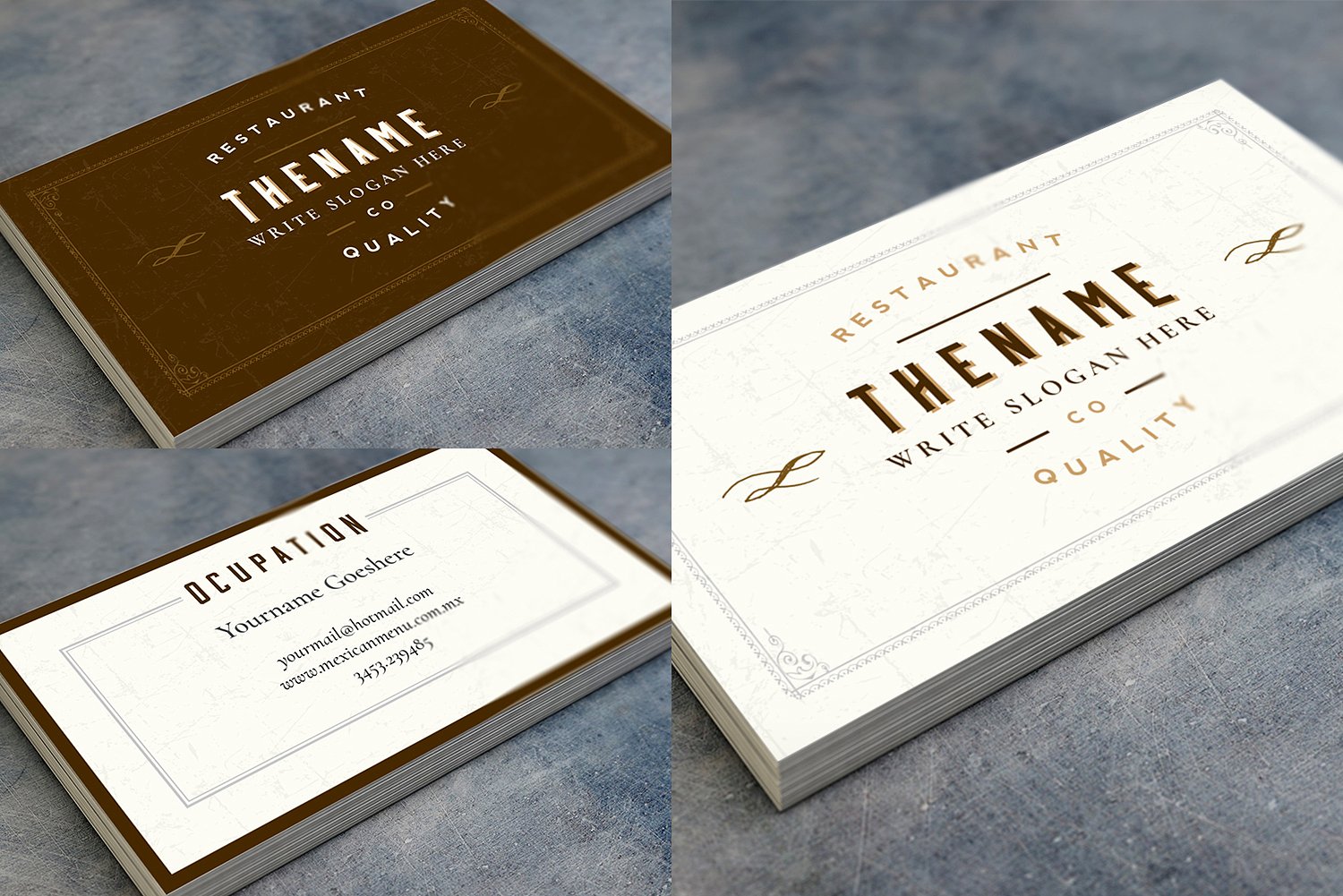 Classy Food Menu 6 Template Classy Food Menu 6 Template