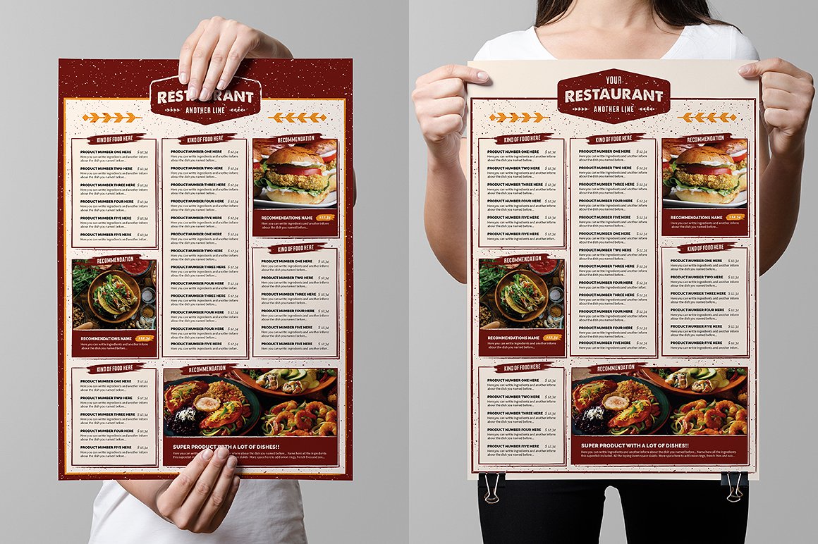 Rustico Menu Illustrator Template Rustico Menu Illustrator Template