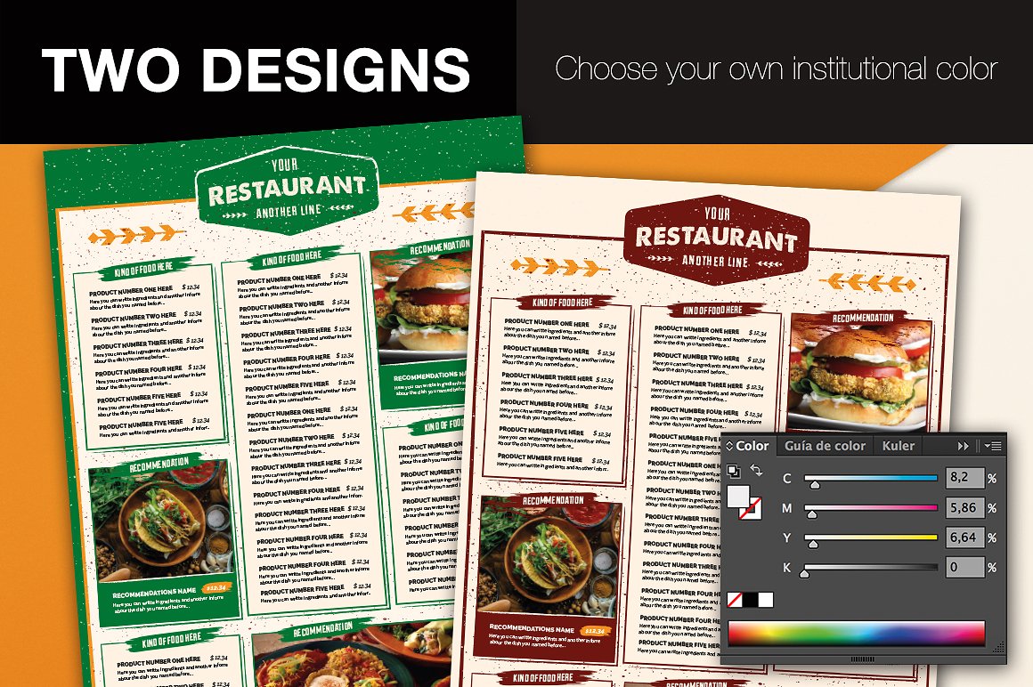 Rustico Menu Illustrator Template Rustico Menu Illustrator Template