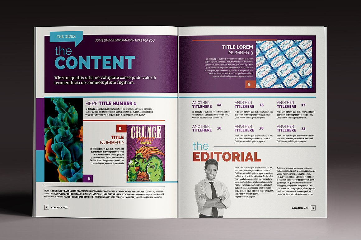 The Colorful Magazine Indesign Template The Colorful Magazine Indesign Template